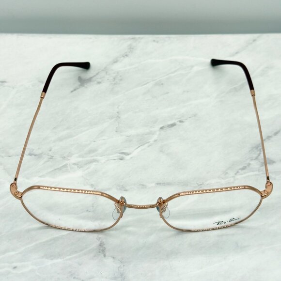 Ray Ban Eyeglasses Frames RB3694V 3094 Rose Gold Hexagonal RX 53-20-140 w/ Case - Picture 5 of 15
